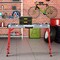 Silver Red Portable Welding Table with Galvanized Metal Top 1000 lbs